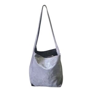 Monserat De Lucca - Silver Suede Hobo Bag